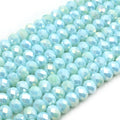 Chinese Crystal Beads | 8mm Faceted AB Coated Rondelle Shaped Crystal Beads | Gray, Blue, Green, Yellow