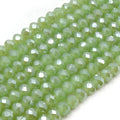 Chinese Crystal Beads | 8mm Faceted AB Coated Rondelle Shaped Crystal Beads | Gray, Blue, Green, Yellow