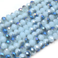 Chinese Crystal Beads | 8mm Faceted Bi Color Rondelle Shaped Crystal Beads