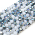 Chinese Crystal Beads | 8mm Faceted Bi Color Rondelle Shaped Crystal Beads