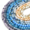 Chinese Crystal Beads | 8mm Faceted Bi Color Rondelle Shaped Crystal Beads