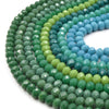 Chinese Crystal Beads | 6mm Faceted Opaque Rondelle Shaped Crystal Beads | Green, Teal