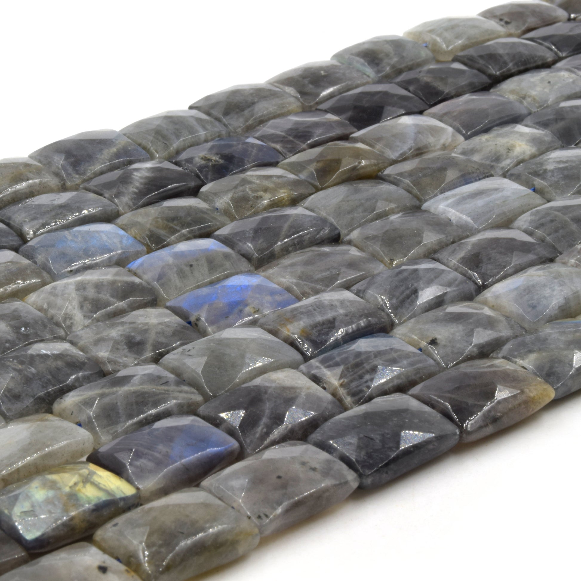 Labradorite Beads | Faceted Rectangle Labradorite Beads | Semi-Precious Gemstone Beads