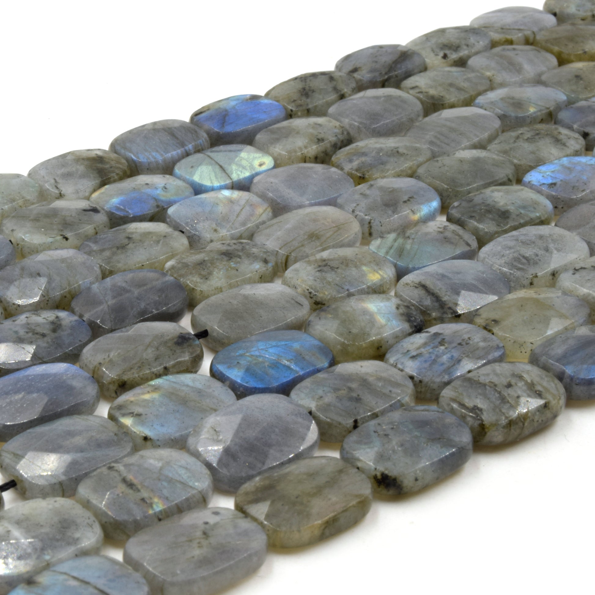 Labradorite Beads | Faceted Rectangle Labradorite Beads | Semi-Precious Gemstone Beads