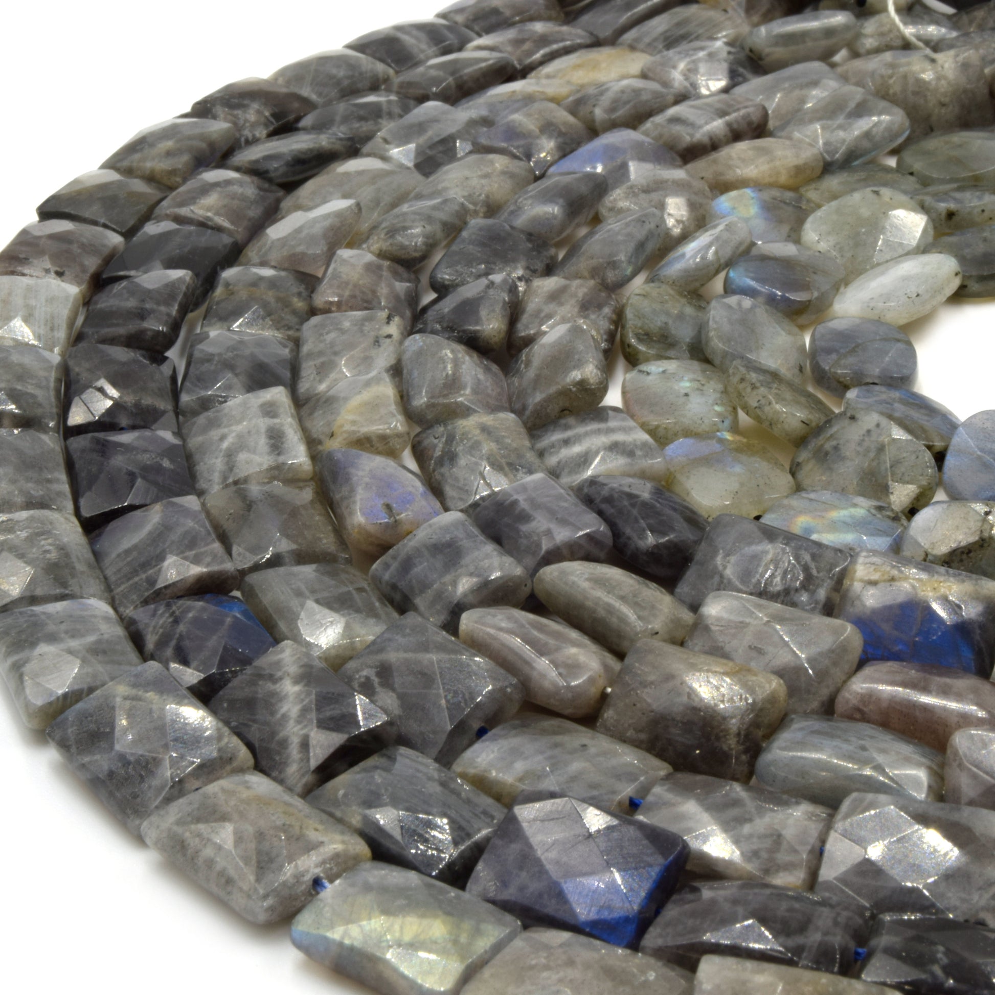 Labradorite Beads | Faceted Rectangle Labradorite Beads | Semi-Precious Gemstone Beads