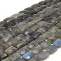 Labradorite Beads | Faceted Rectangle Labradorite Beads | Semi-Precious Gemstone Beads