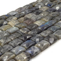 Labradorite Beads | Faceted Rectangle Labradorite Beads | Semi-Precious Gemstone Beads