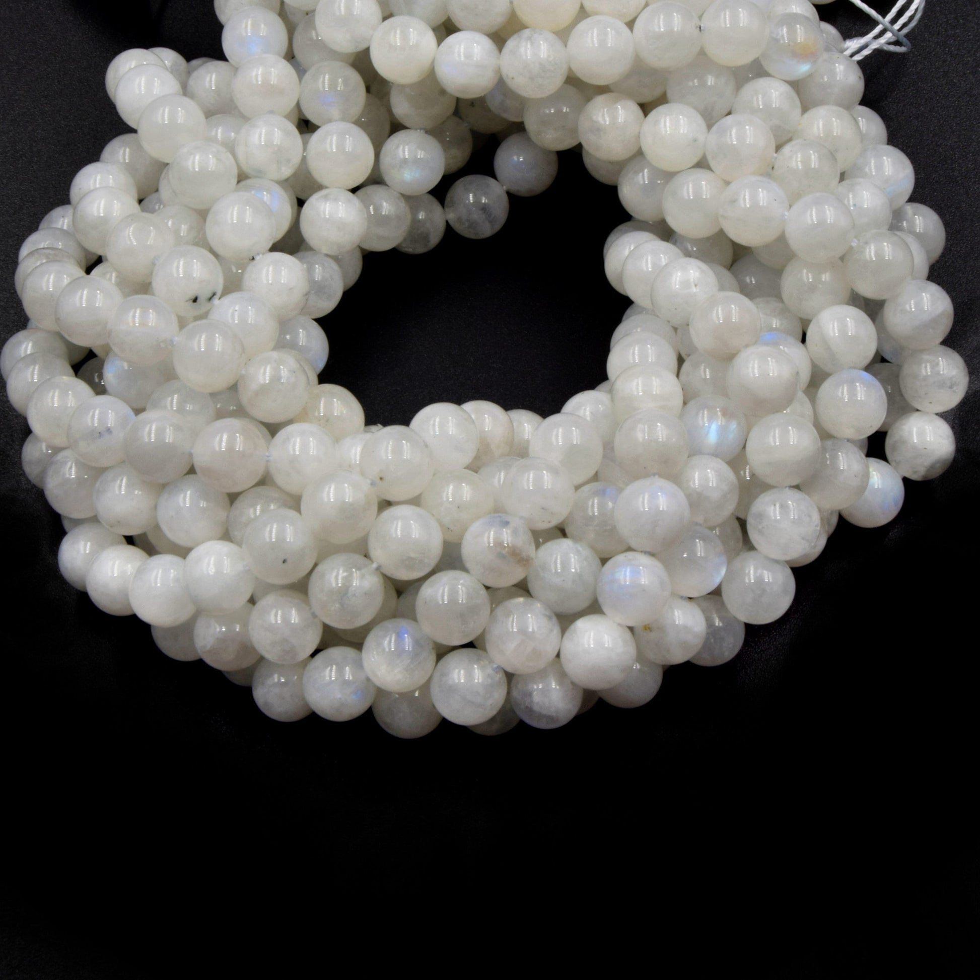 Rainbow Moonstone Beads | Smooth Moonstone Round Beads | 6mm 8mm 10mm