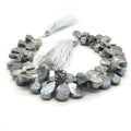 Mystic Quartz Beads | AB Coated Dyed Quartz Graduated Briolette Beads - Green Blue Black Gray Available - Indian Cut Gemstone