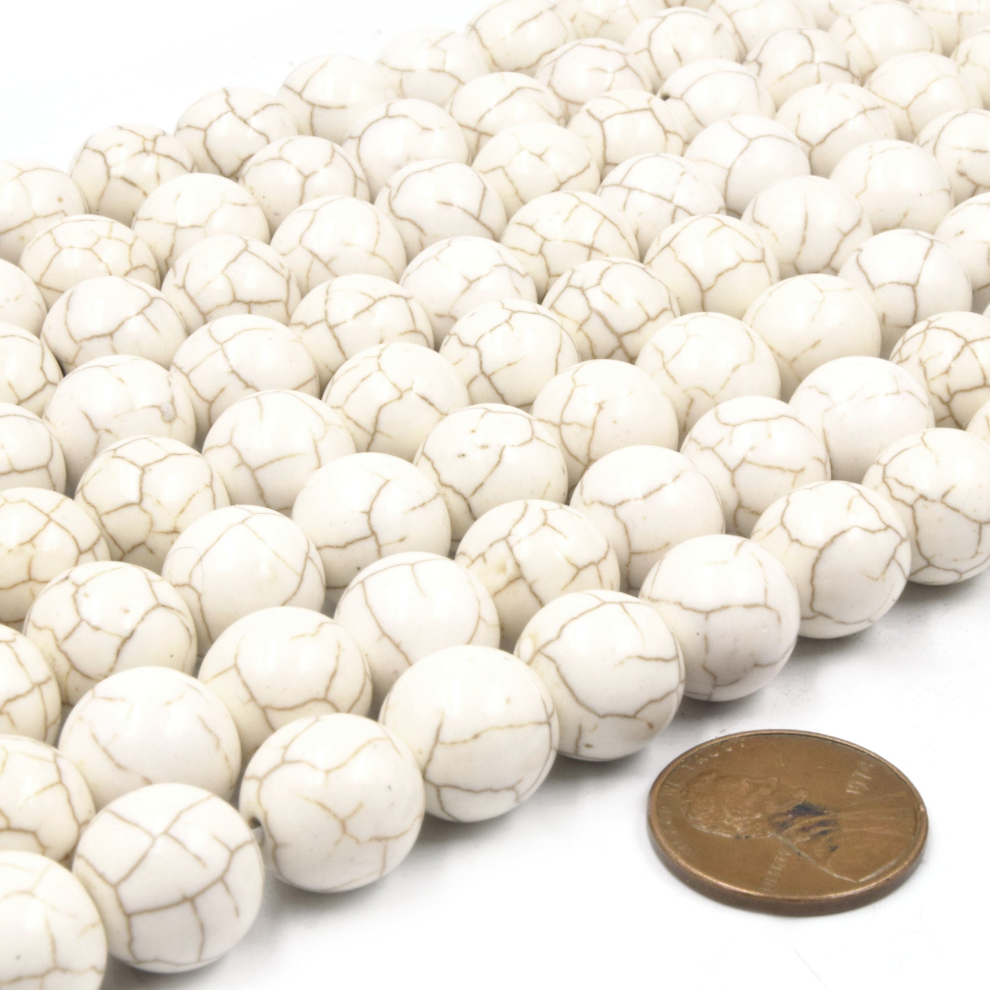 White Magnesite Beads | Smooth Round Magnesite Beads - 4mm 6mm 8mm 10mm 12mm 16mm