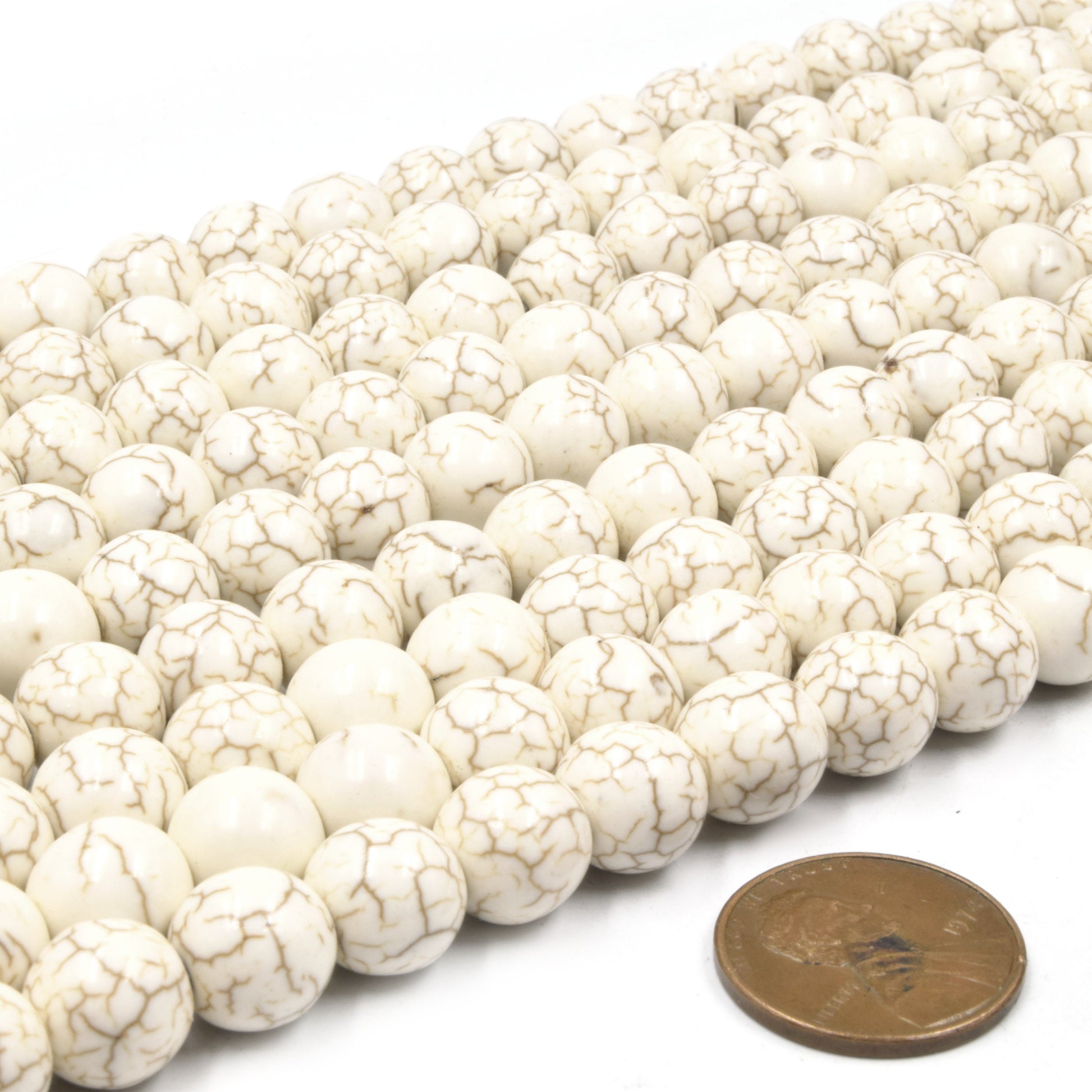 White Magnesite Beads | Smooth Round Magnesite Beads - 4mm 6mm 8mm 10mm 12mm 16mm