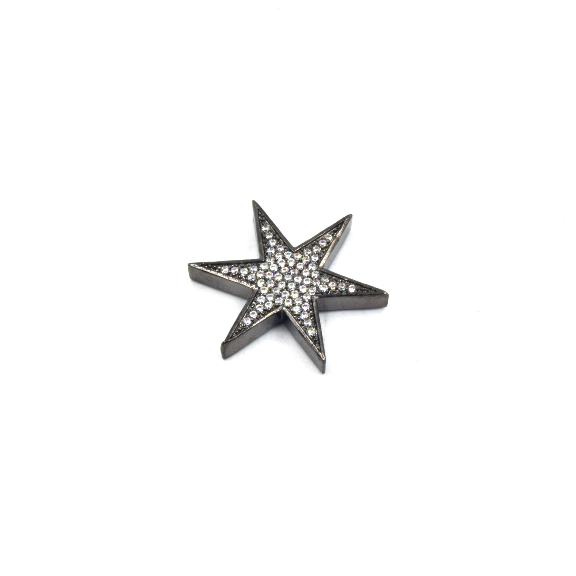 CZ Slider | Star Burst Slider | Gold Silver Gunmetal Rose Gold Cubic Zirconia Slider | Jewelry Finding | Bracelet Slider