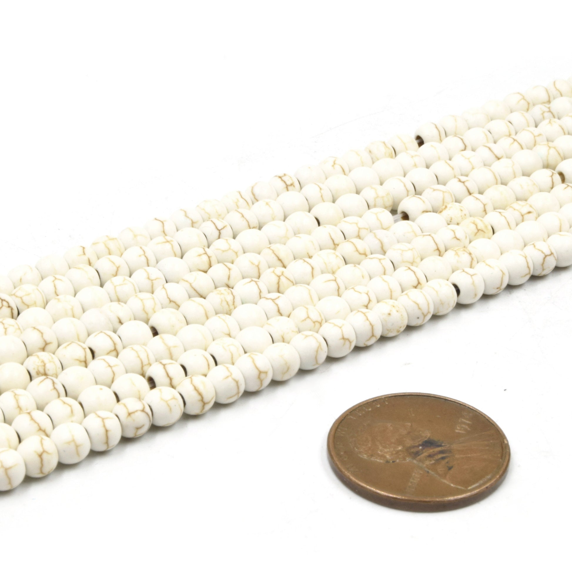 White Magnesite Beads | Smooth Round Magnesite Beads - 4mm 6mm 8mm 10mm 12mm 16mm