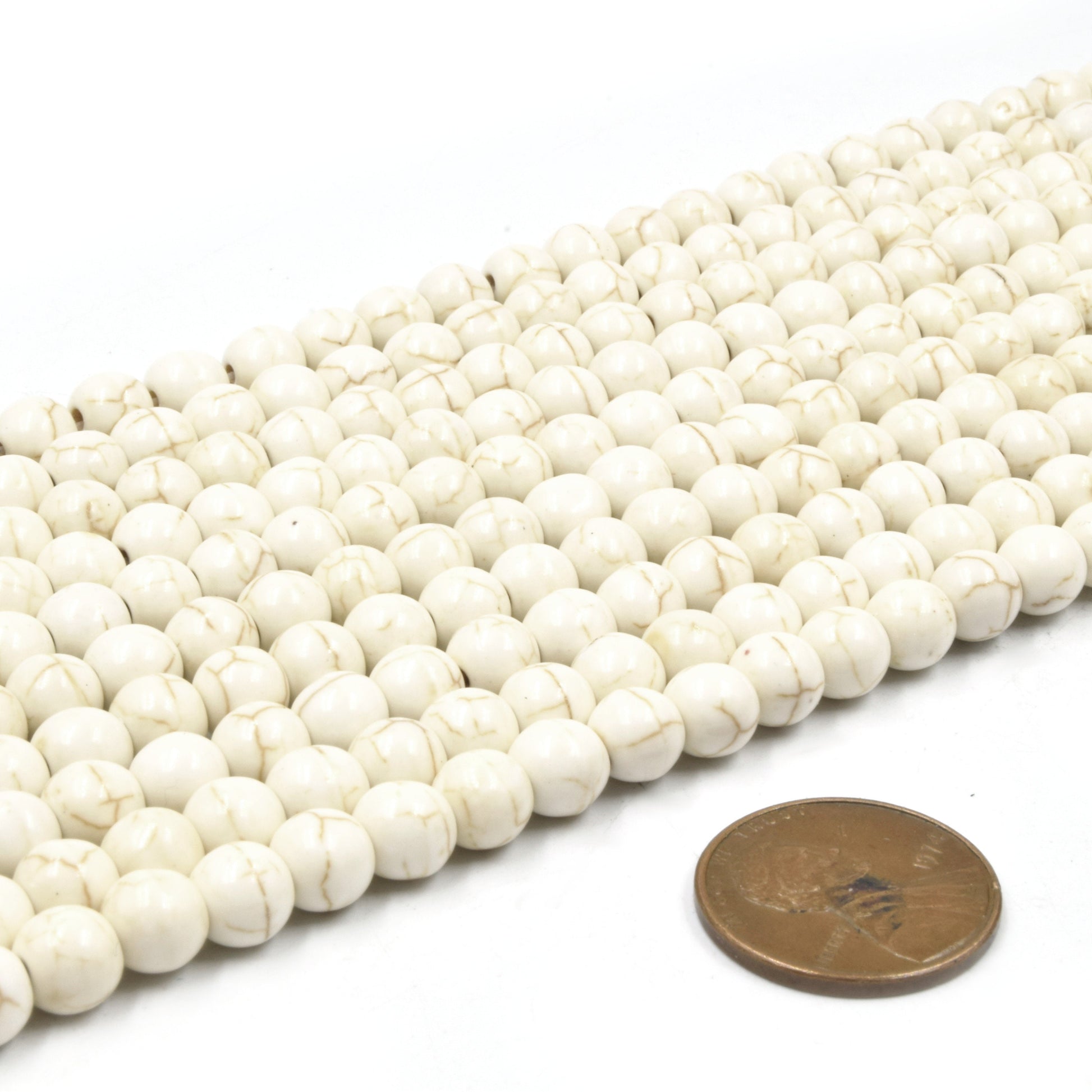 White Magnesite Beads | Smooth Round Magnesite Beads - 4mm 6mm 8mm 10mm 12mm 16mm