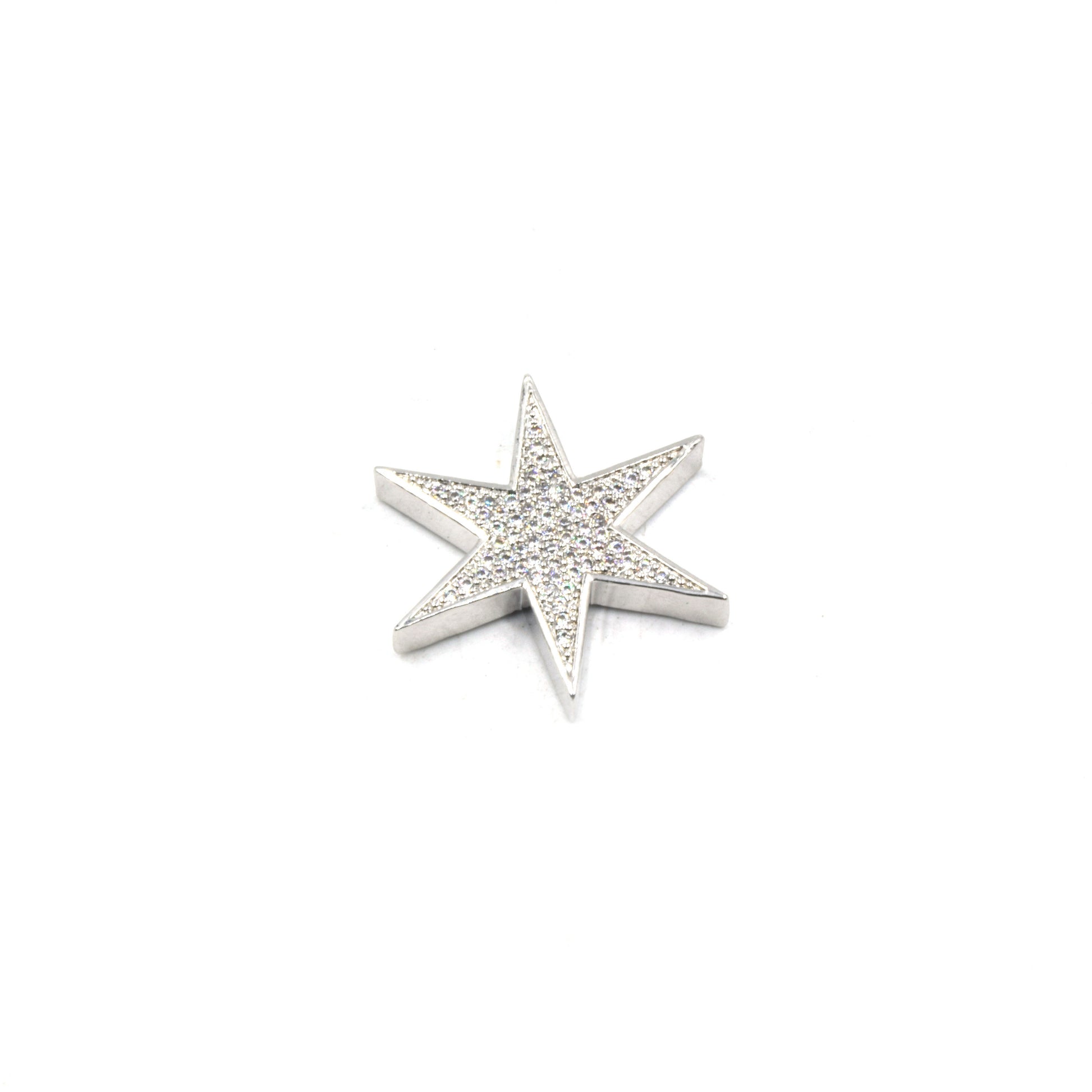 CZ Slider | Star Burst Slider | Gold Silver Gunmetal Rose Gold Cubic Zirconia Slider | Jewelry Finding | Bracelet Slider