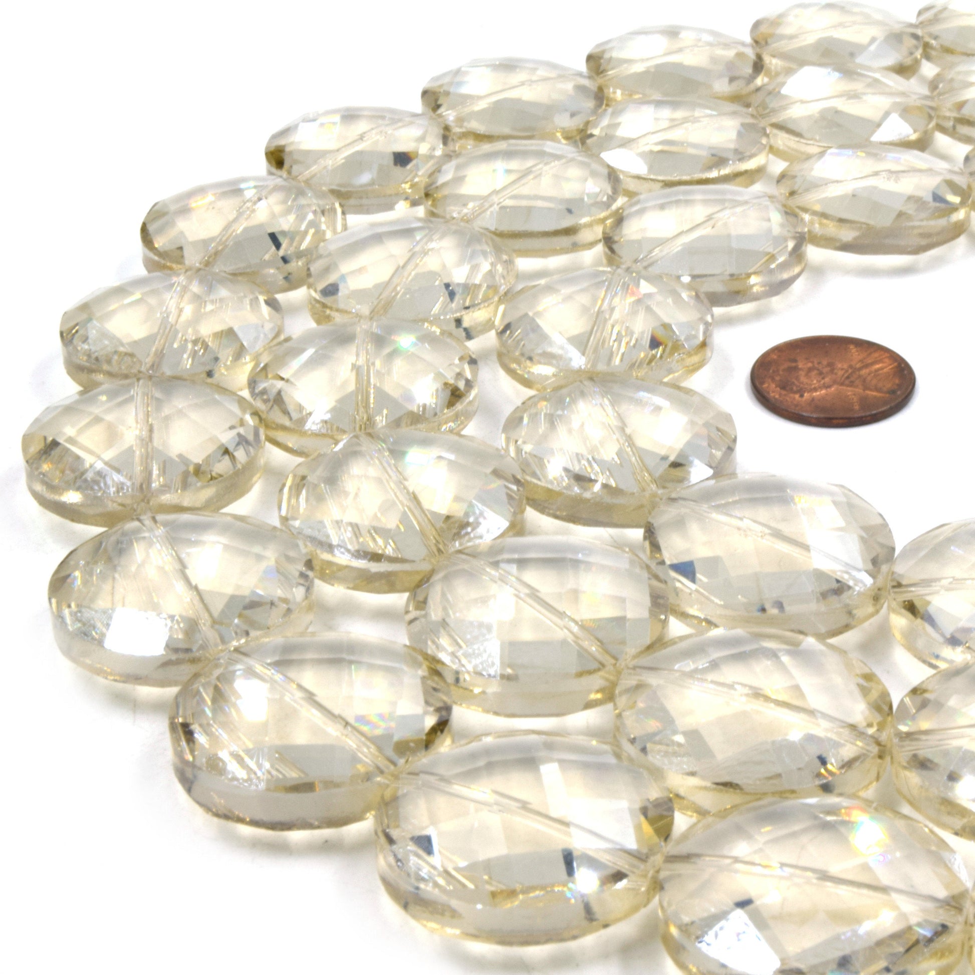 Smoky Chinese Crystal Beads | Hexagon Rectangle Oval Square Coin Wavy Shaped Glass Beads