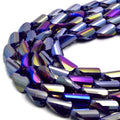 Chinese Crystal Beads | Mystic Coated MultiColor Twisted Teardrop Beads | AB Coated Metallic Chinese Crystal Teardrop | Loose Beads