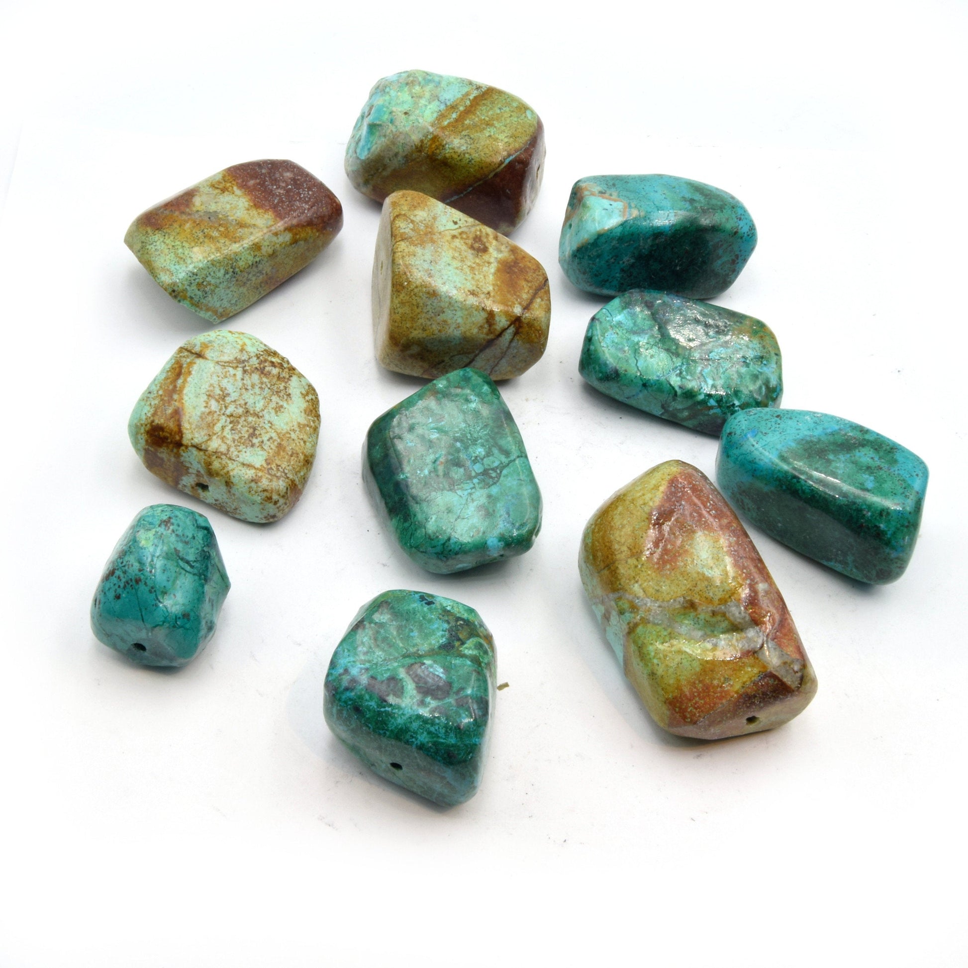 Chrysocolla Nugget Beads  | Smooth Tumble Shaped Beads | High Quality Chrysocolla | Loose Gemstone Beads | Available in Tumble or Rough Cut