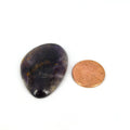 Cacoxenite Cabochon | Trillion Shaped Flat Back Cabochon | 27mm x 39mm - 7mm Dome Height | OOAK Natural Gemstone Cabochon