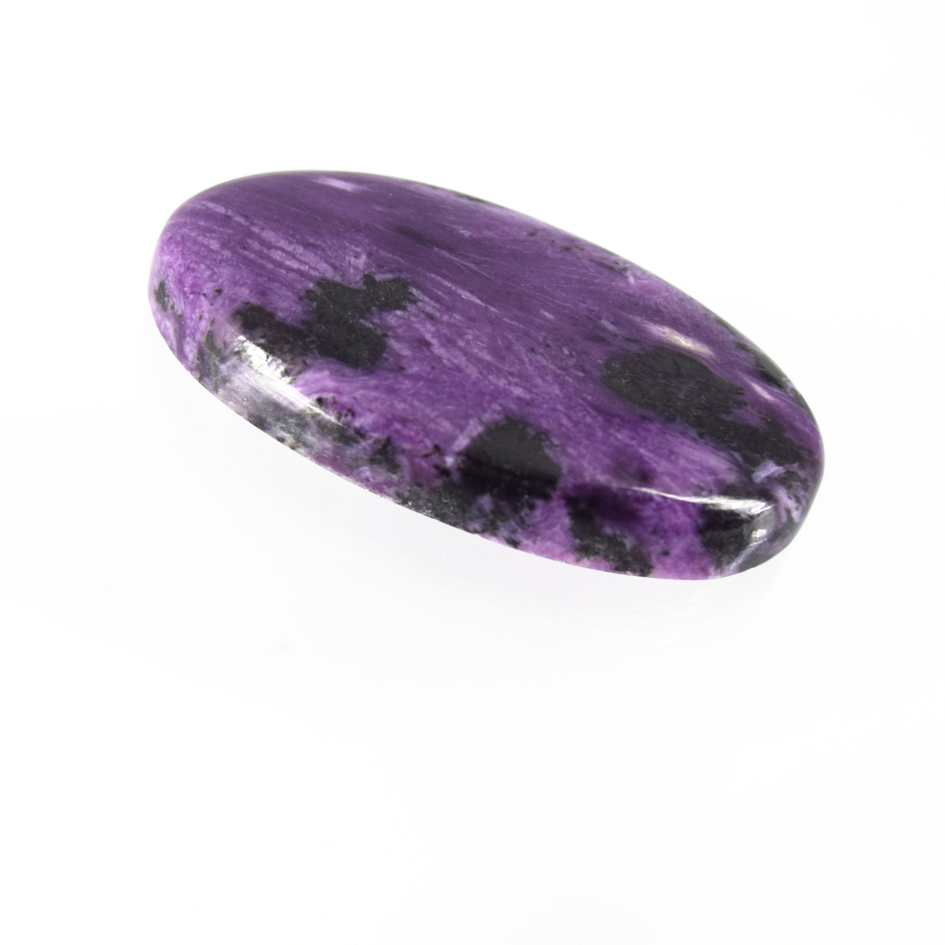 Charoite Cabochon | Oval Flat Back Cabochon | 24mm x 36mm - 6mm Dome Height | OOAK Natural Gemstone Cabochon