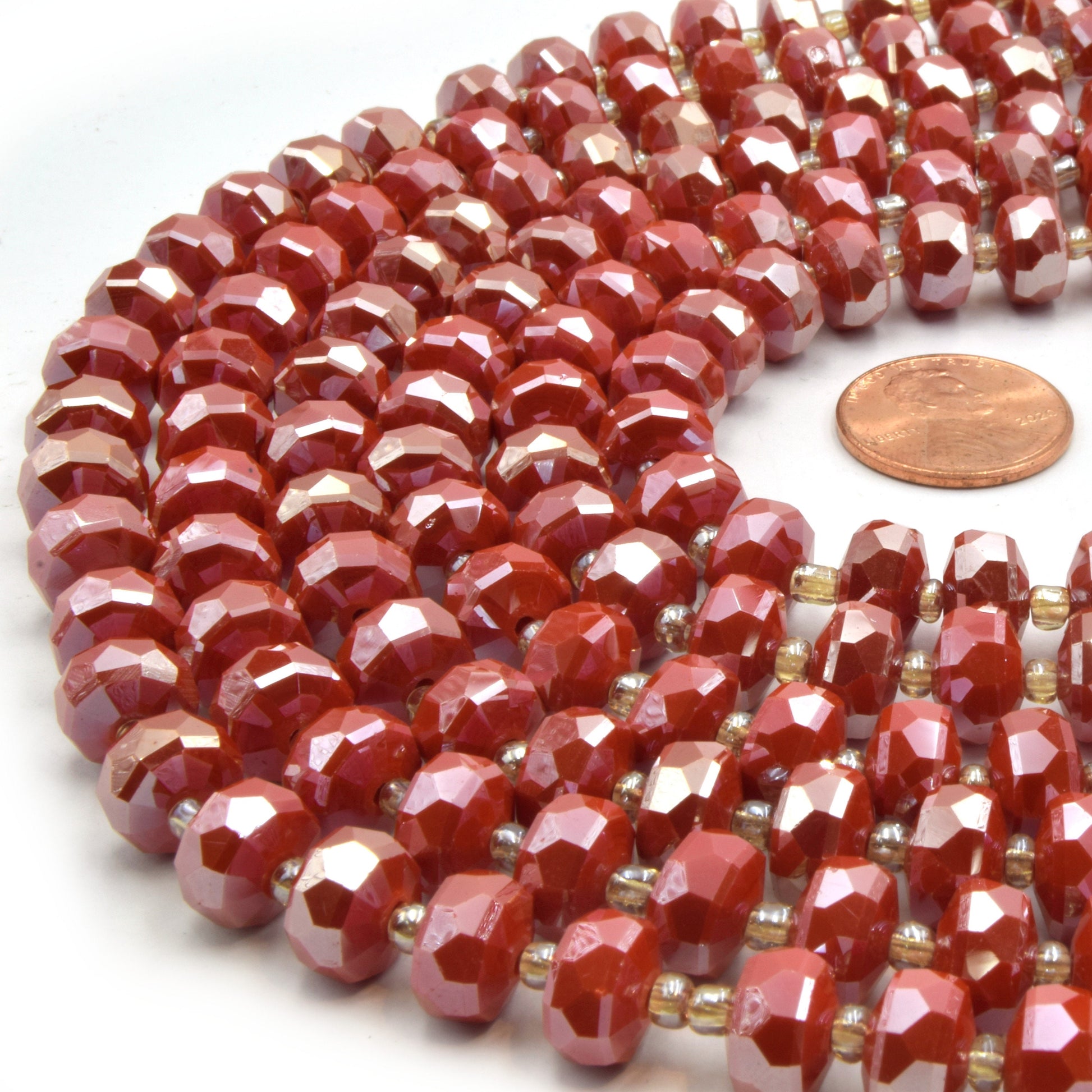 Chinese Crystal Beads | 10mm Faceted Heishi Rondelle Crystal Beads | Loose Beads for Jewelry Making | Glass Beads