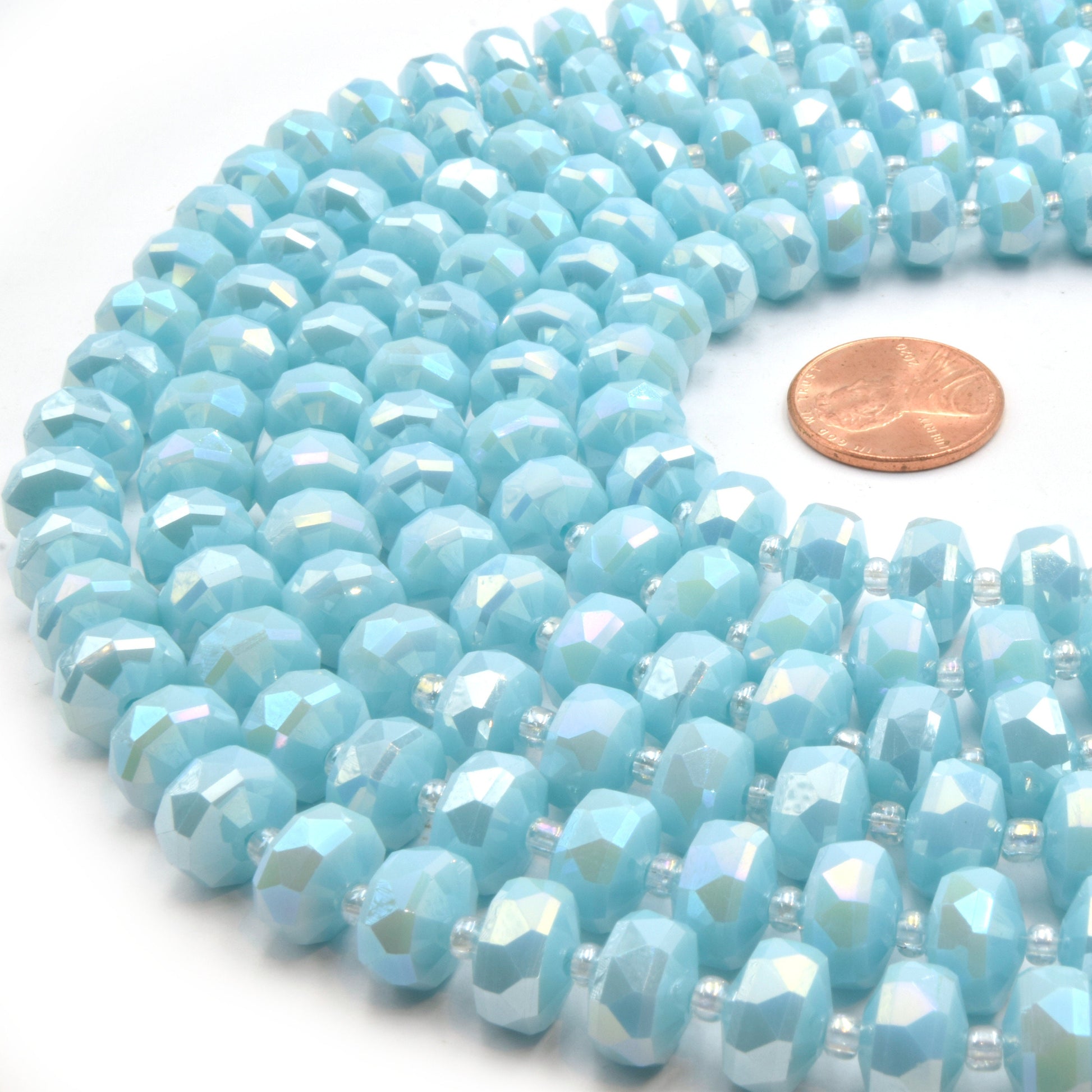 Chinese Crystal Beads | 10mm Faceted Heishi Rondelle Crystal Beads | Loose Beads for Jewelry Making | Glass Beads