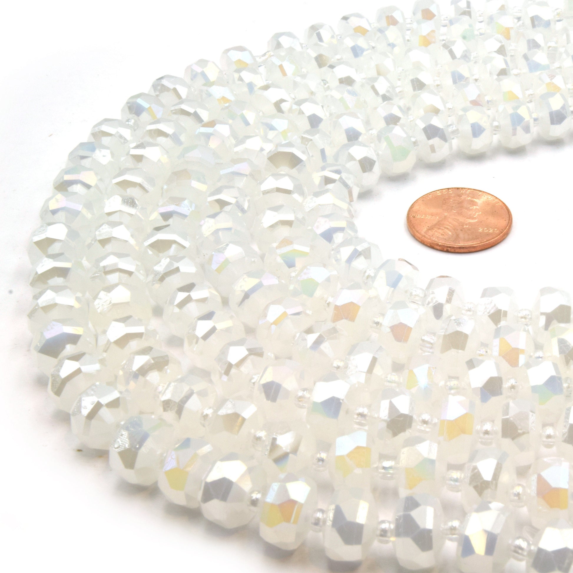 Chinese Crystal Beads | 10mm Faceted Heishi Rondelle Crystal Beads | Loose Beads for Jewelry Making | Glass Beads