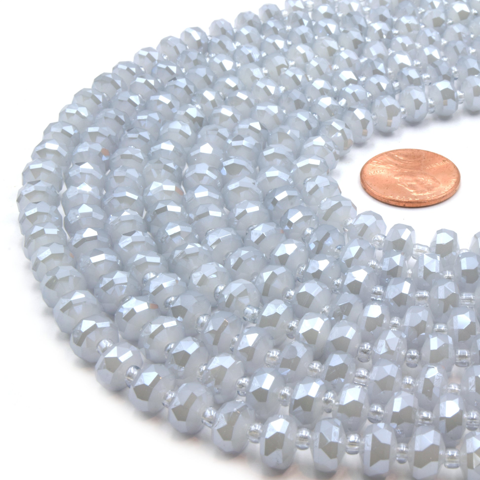 Chinese Crystal Beads | 8mm Faceted Heishi Rondelle Crystal Beads | Loose Beads for Jewelry Making | Glass Beads