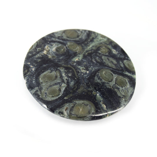 Kambaba Jasper Cabochon | Round Flat Back Cabochon | 46mm x 46mm - 4mm Dome Height | OOAK Natural Gemstone Cabochon