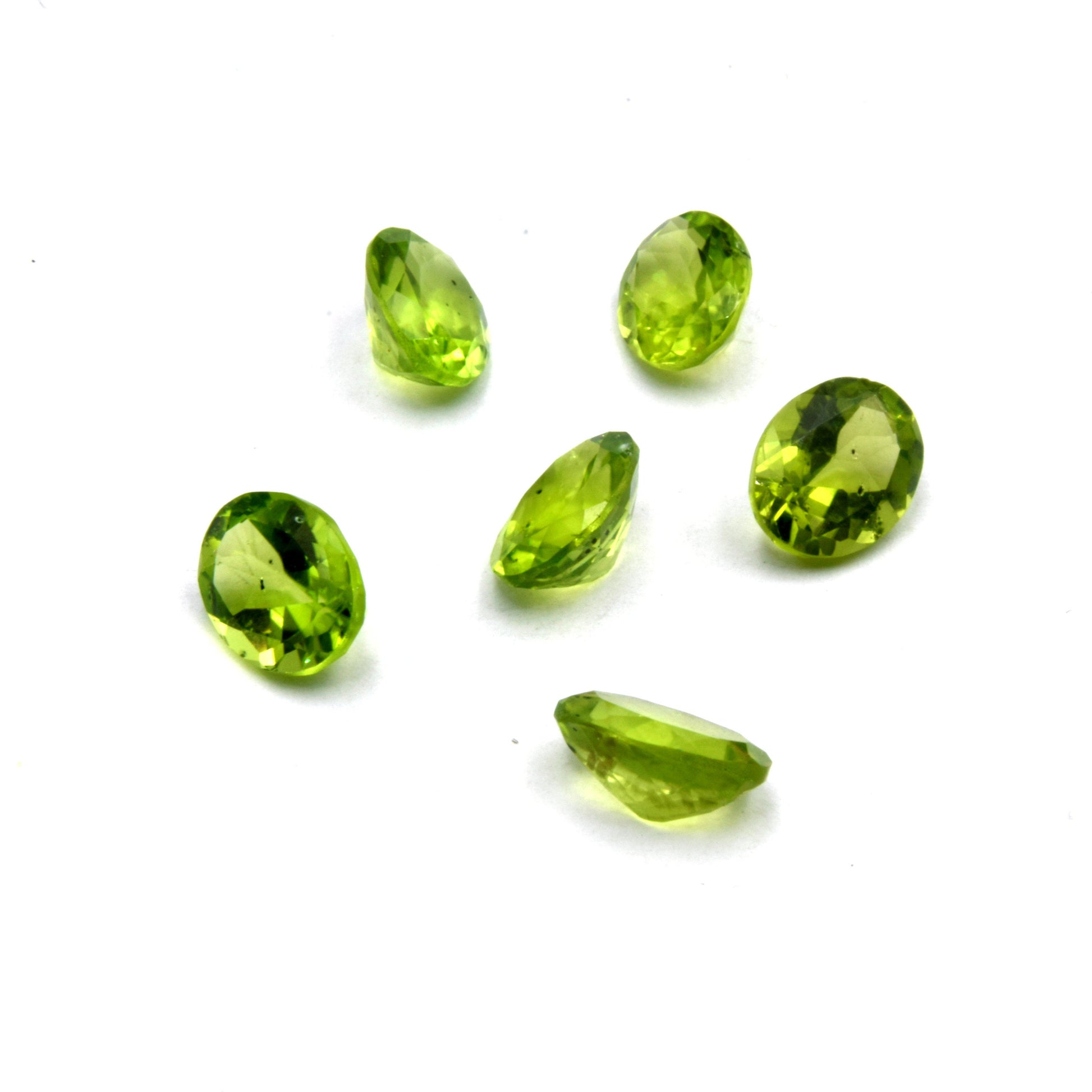 AAA Peridot Cut Stone | Loose Faceted Cut Stone | Pack of 6pcs | Marquise, Princess Cut, Baguette, Trillion, Oval, Round, Pear Cut Stone |