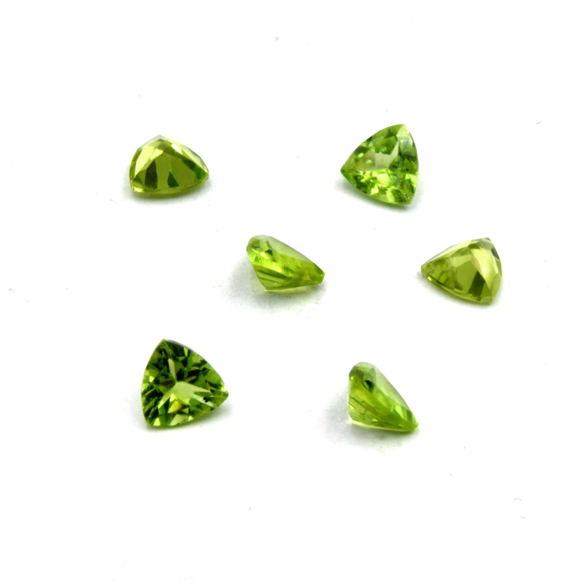 AAA Peridot Cut Stone | Loose Faceted Cut Stone | Pack of 6pcs | Marquise, Princess Cut, Baguette, Trillion, Oval, Round, Pear Cut Stone |