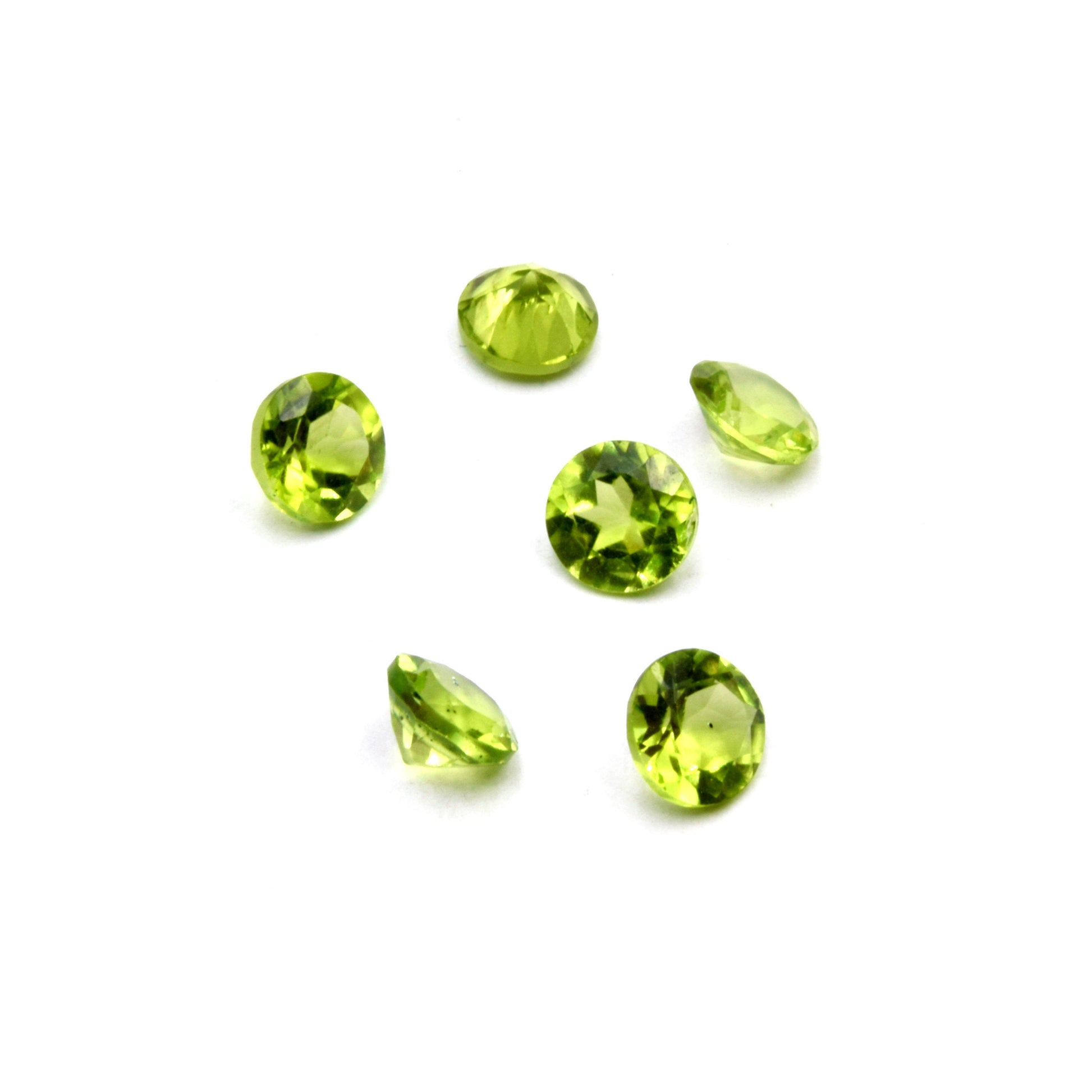 AAA Peridot Cut Stone | Loose Faceted Cut Stone | Pack of 6pcs | Marquise, Princess Cut, Baguette, Trillion, Oval, Round, Pear Cut Stone |