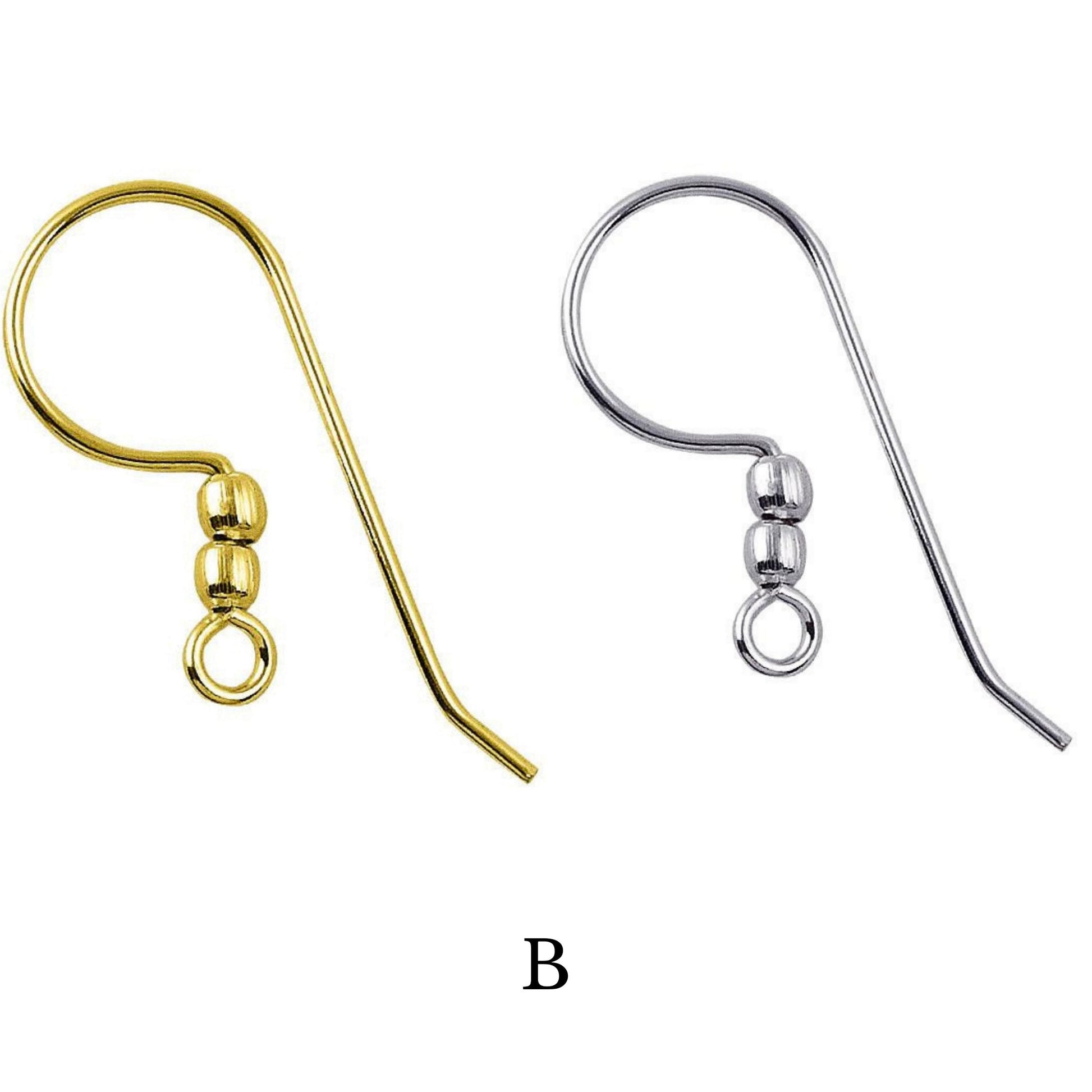 Fish Hook Earring Wire | High Quality Earring Finding | 18k Gold and Silver Plated Findings