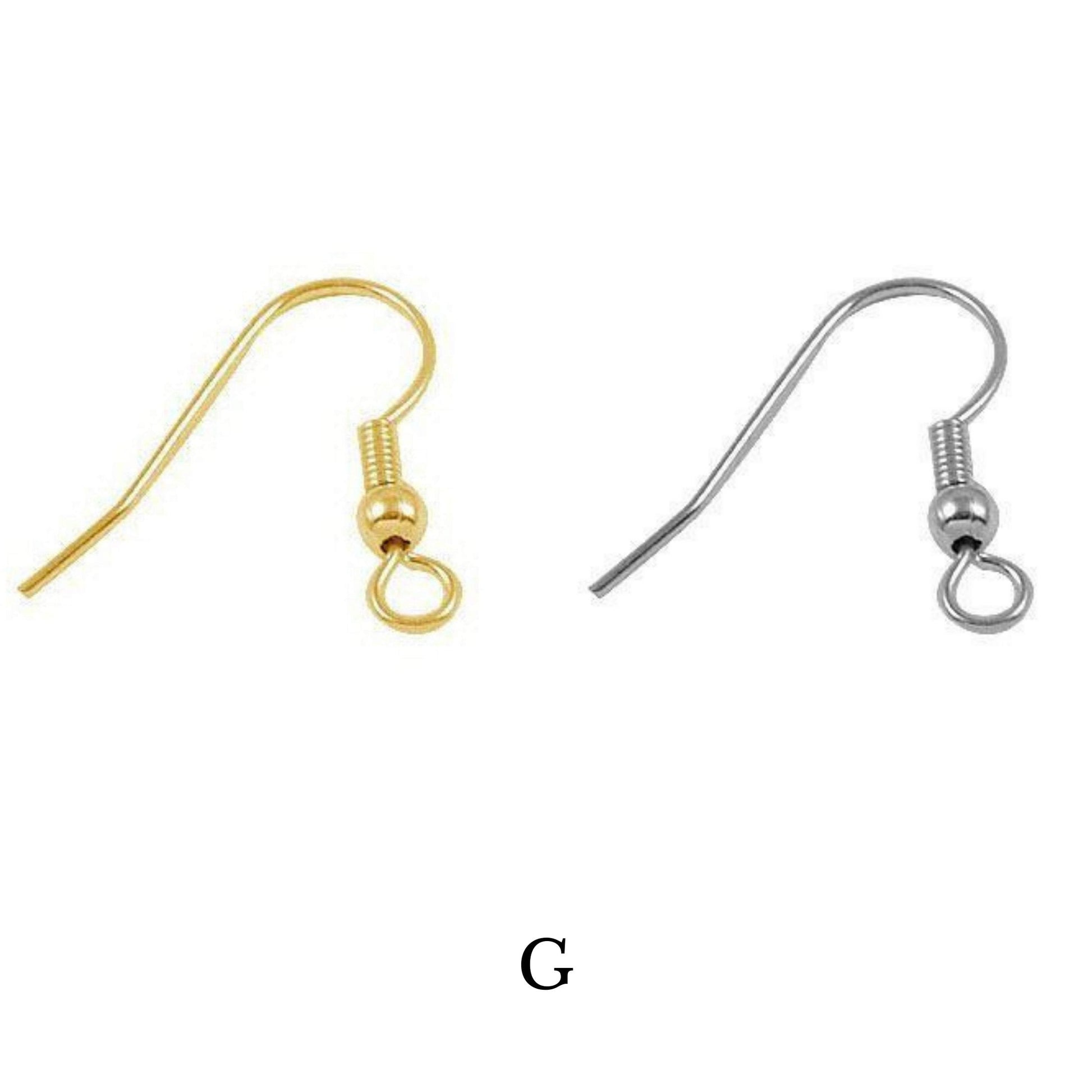 Fish Hook Earring Wire | High Quality Earring Finding | 18k Gold and Silver Plated Findings