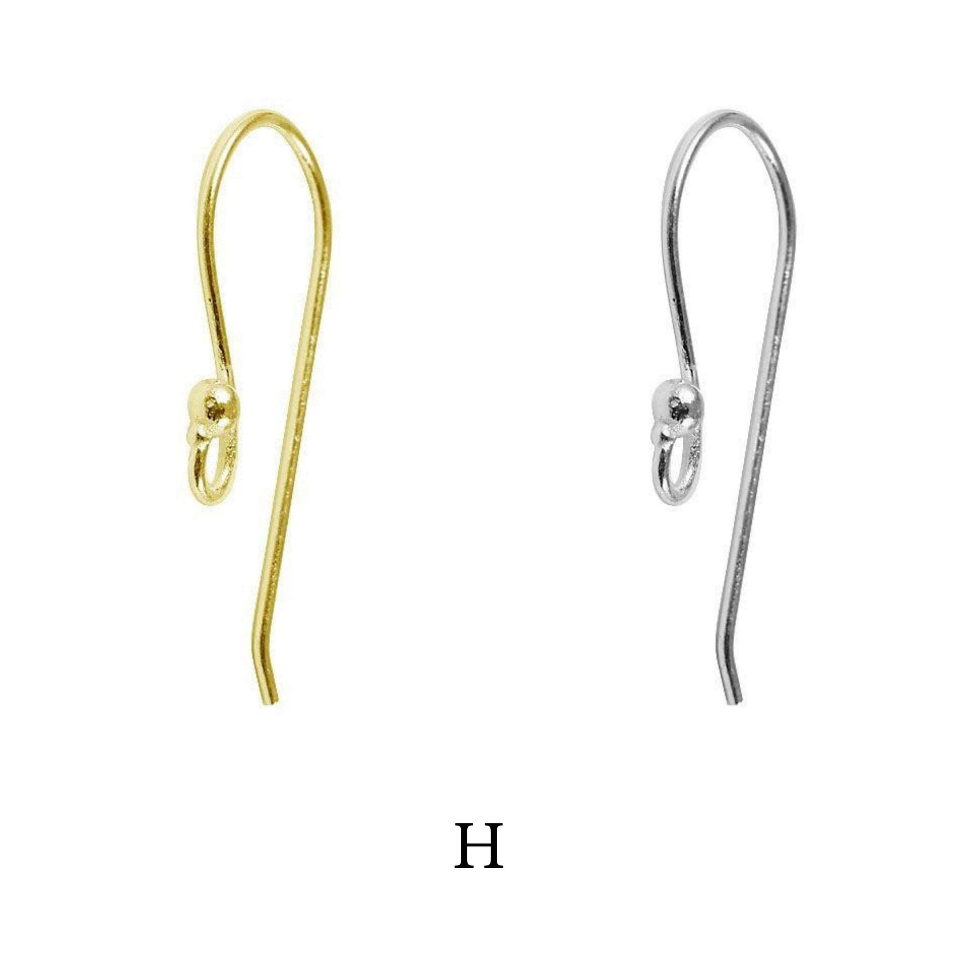 Fish Hook Earring Wire | High Quality Earring Finding | 18k Gold and Silver Plated Findings