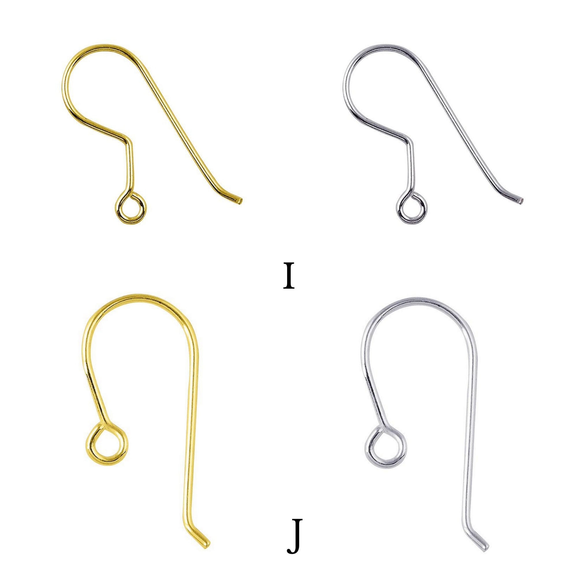 Fish Hook Earring Wire | High Quality Earring Finding | 18k Gold and Silver Plated Findings