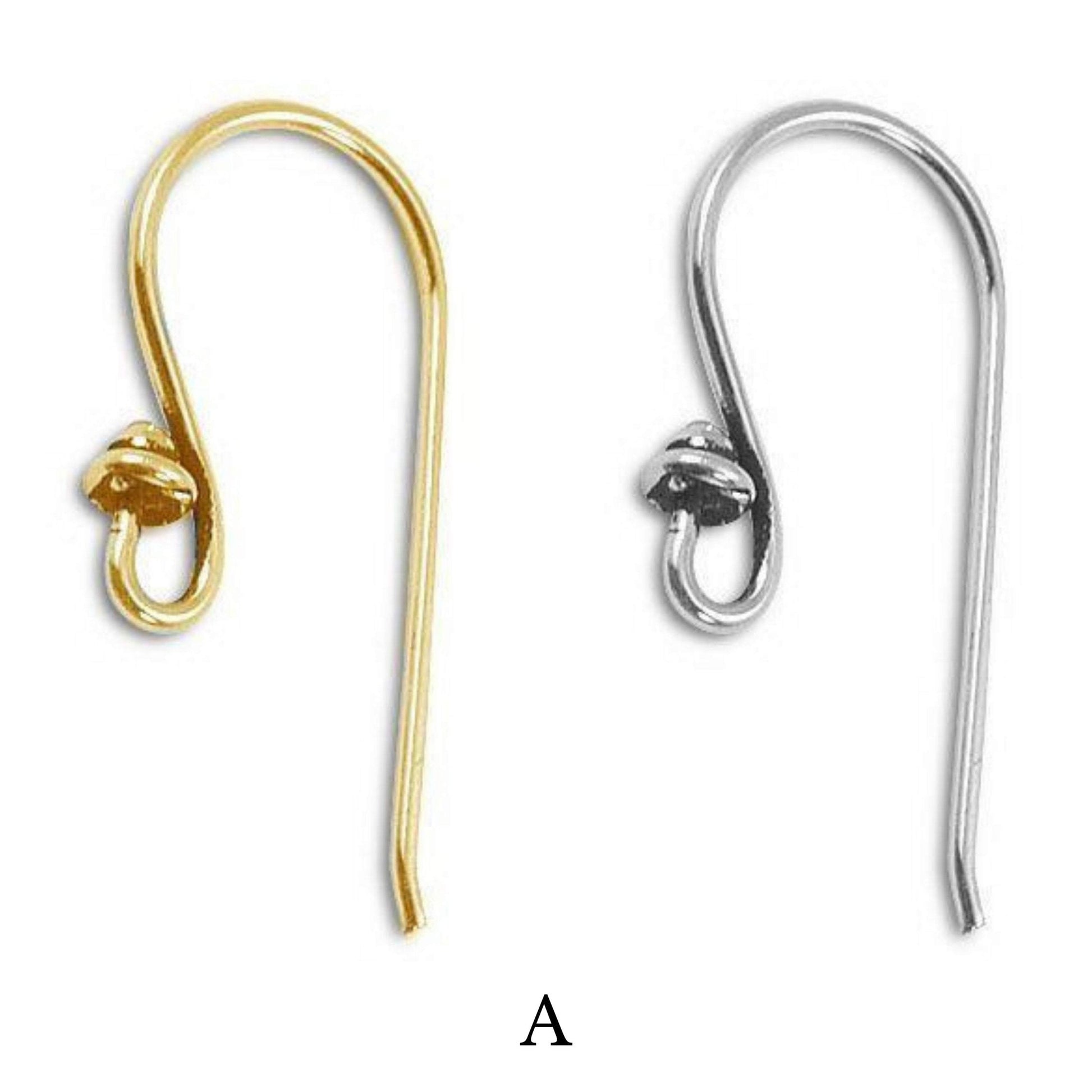 French Hook Earring Wire | High Quality Earring Finding | 18k Gold and Silver Plated Findings