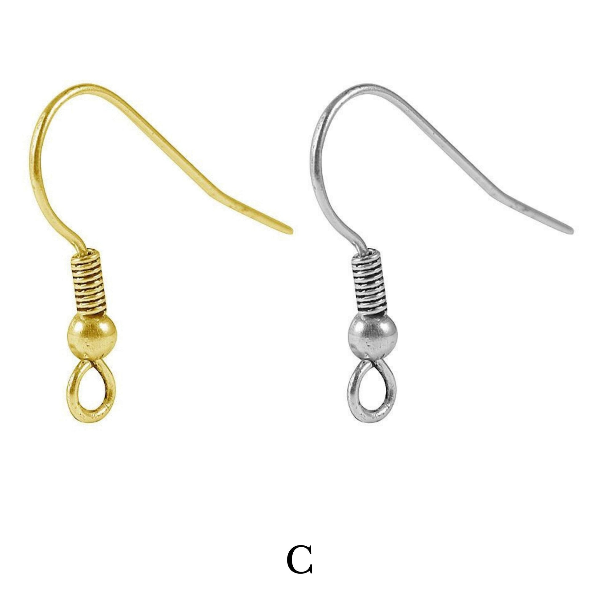 French Hook Earring Wire | High Quality Earring Finding | 18k Gold and Silver Plated Findings