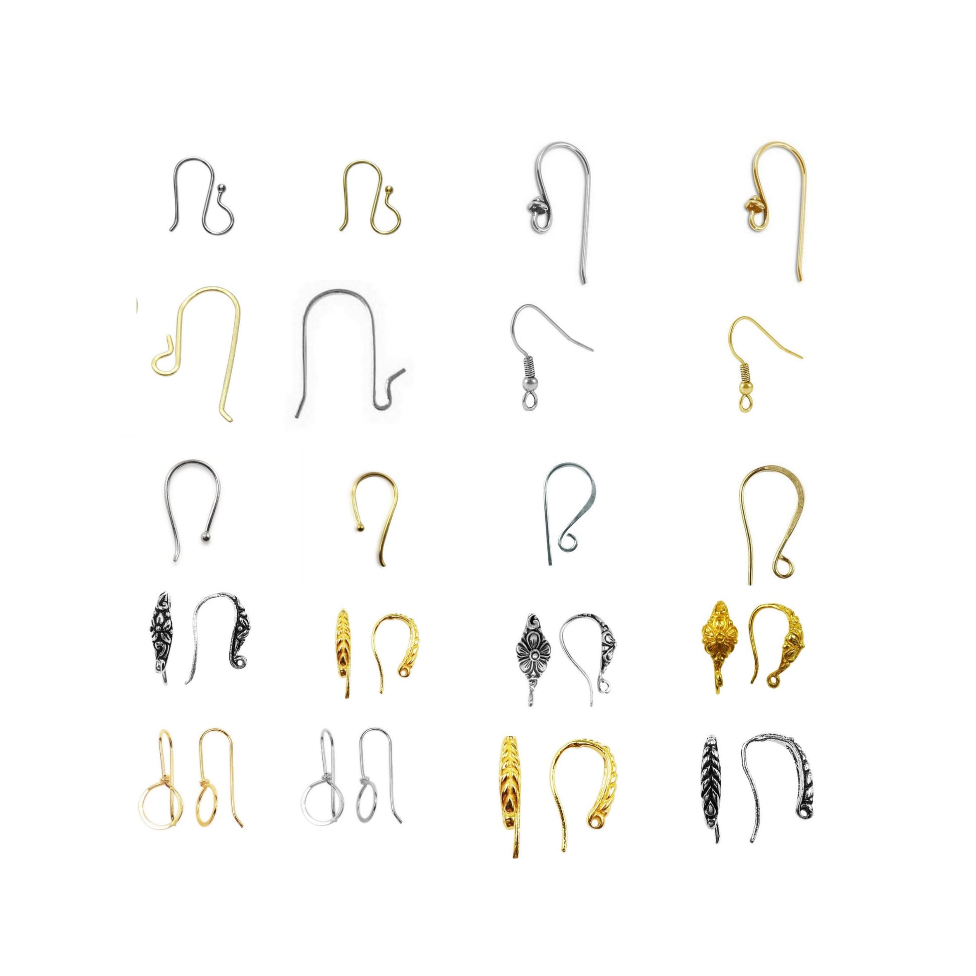 French Hook Earring Wire | High Quality Earring Finding | 18k Gold and Silver Plated Findings