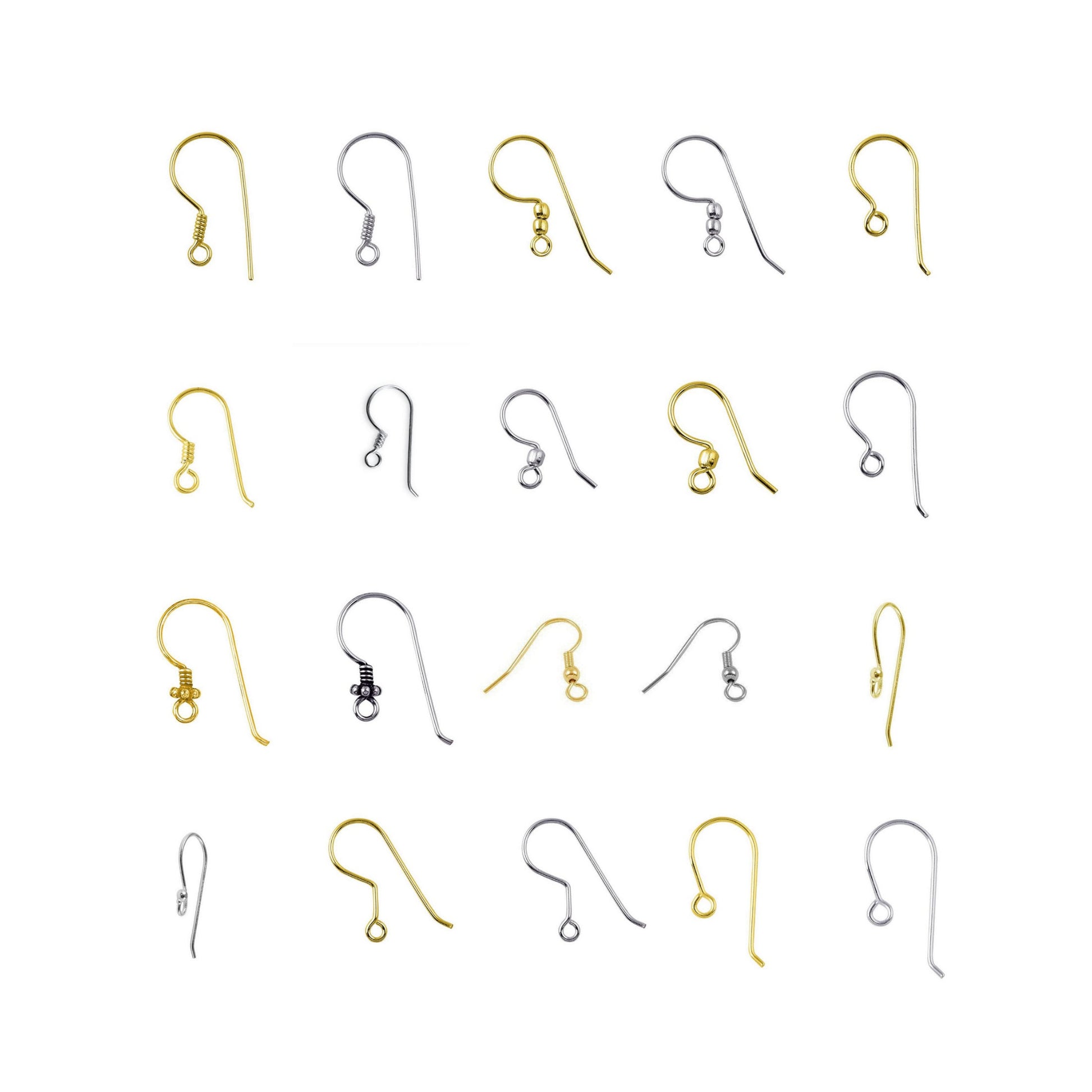 Fish Hook Earring Wire | High Quality Earring Finding | 18k Gold and Silver Plated Findings