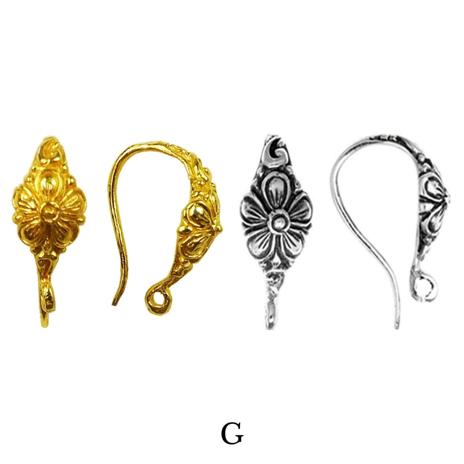 French Hook Earring Wire | High Quality Earring Finding | 18k Gold and Silver Plated Findings