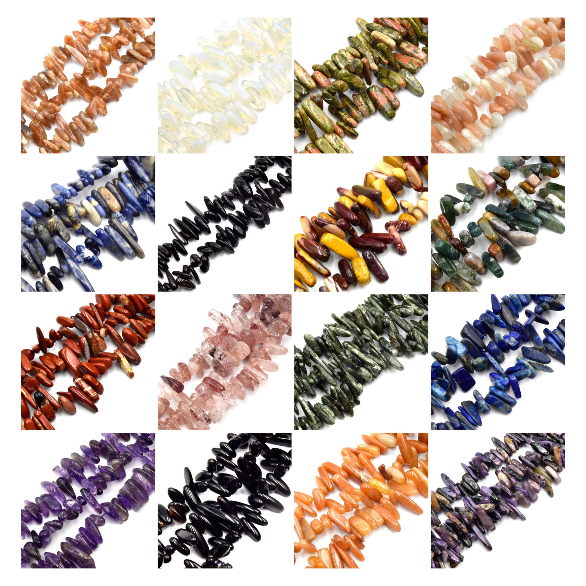 Gemstone Stick Beads | Stick Point Beads | Jewelry Supply