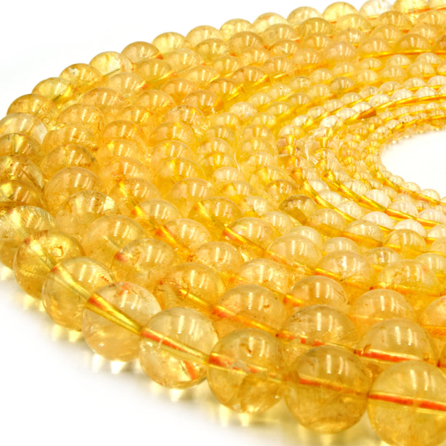Yellow Round Natural Citrine 8mm Beads For Jewelry Making, For Healing at  best price in Khambhat