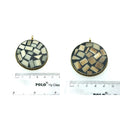 Ox Bone and Resin Mosaic Pendants | Round Focal Pendant | Square Focal Pendant