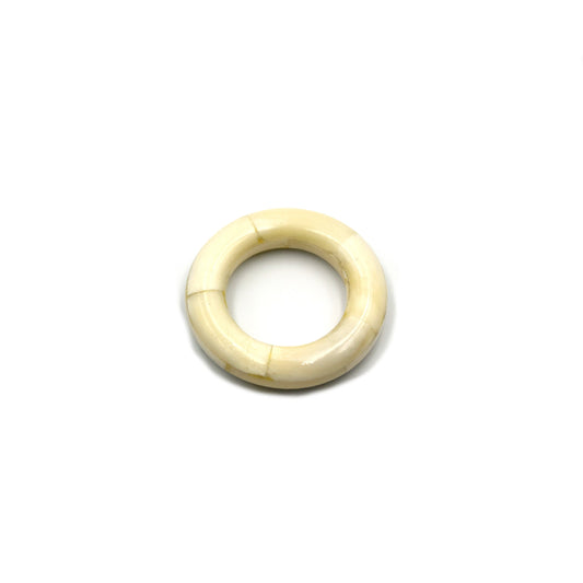 White Ox Bone Ring Pendant for Jewelry Making