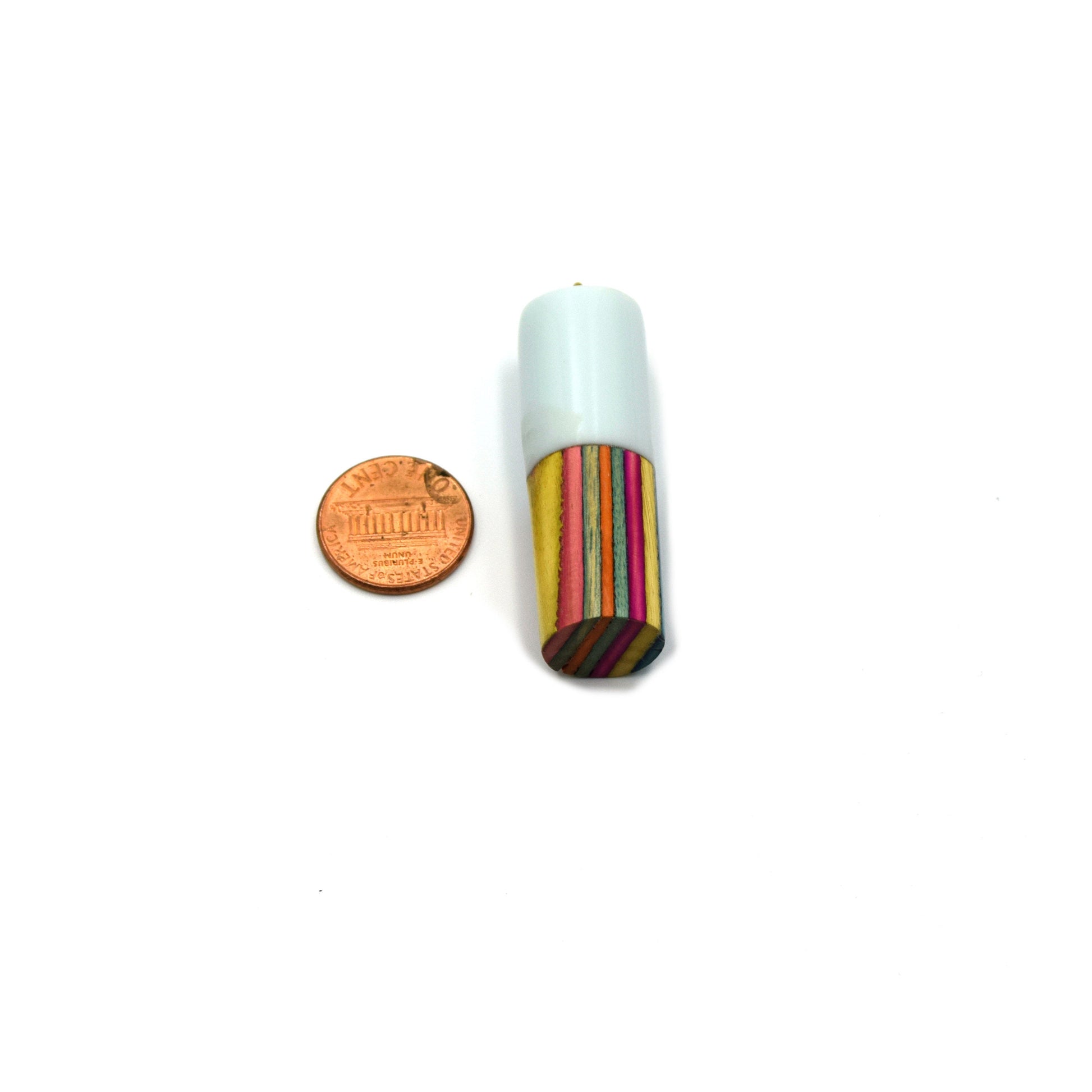 Rainbow Wooden Acrylic Focal Pendant for Jewelry Making