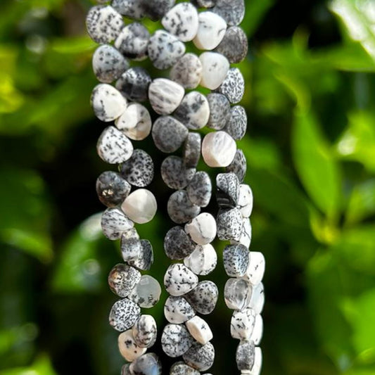 Dendritic Opal Teardrop Beads - 4mm Fat Drop Beads