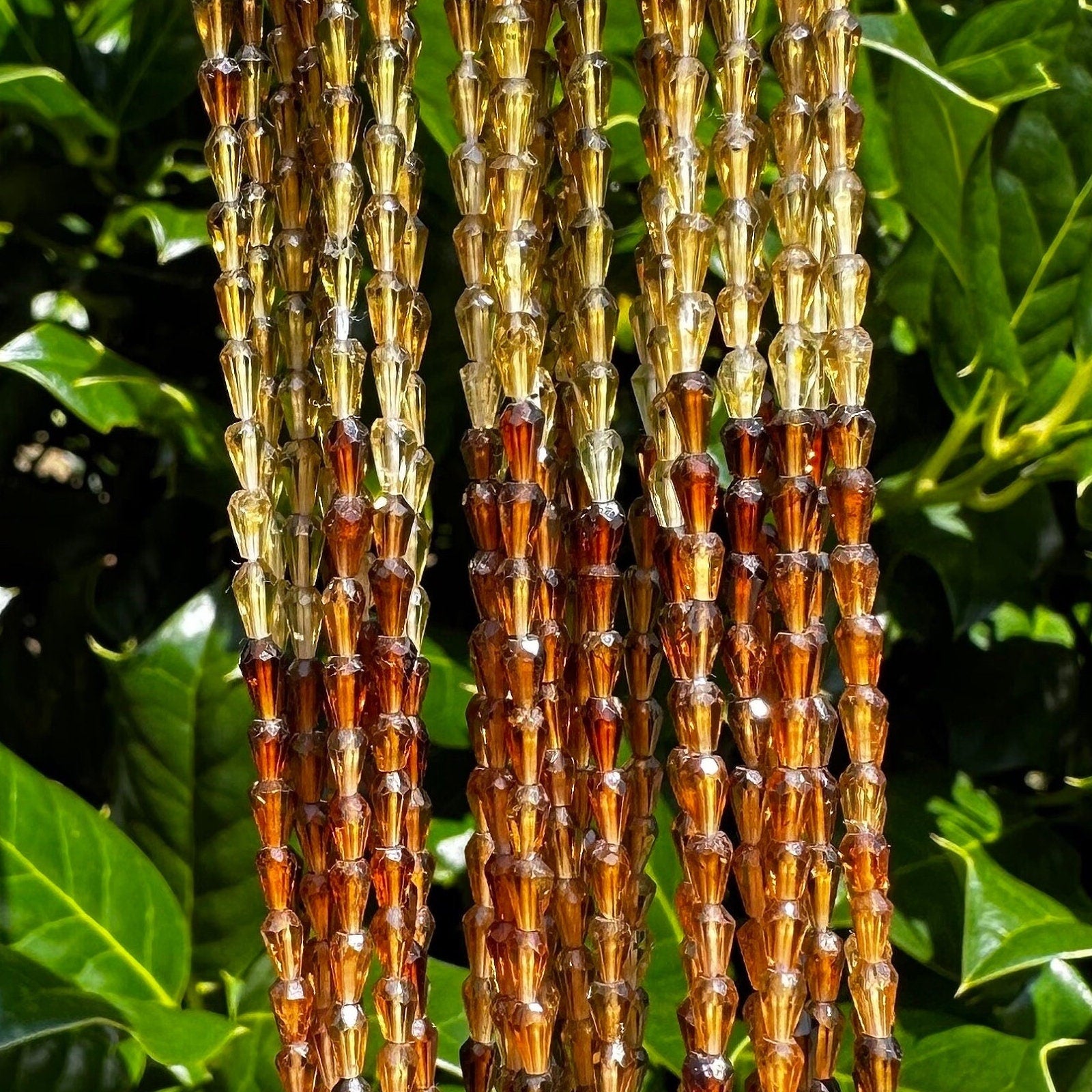 Petro Tourmaline Beads - Faceted Center Drilled Teardrop Beads