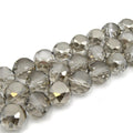 Chinese Crystal Beads | 12mm Flattened Round Glass Beads