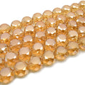 Chinese Crystal Beads | 12mm Flattened Round Glass Beads